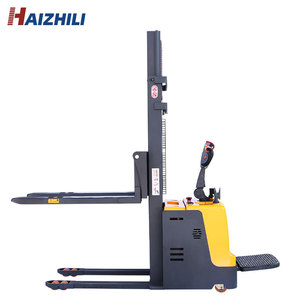 Factory Direct Sale 2ton 1.6m Electric Operated Stand on Type <strong>Loading</strong> Pallet Stacker with CE - Product Image 3