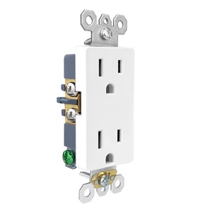 เต้ารับไฟฟ้าทองเหลืองบริสุทธิ์2ช่อง15A เต้าเสียบปลั๊กแบบ US 125V สำหรับ5-15R ที่ทันสมัย - Product Image 3