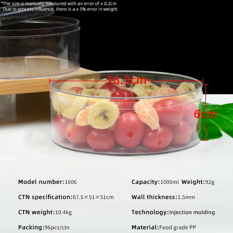 1606 large round box high transparent with lid