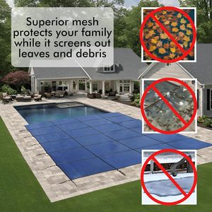 Liyuan lưới 18-ft <span class=keywords><strong>x</strong></span> <span class=keywords><strong>36</strong></span>-FT trong mặt đất hồ bơi an toàn bìa với 4-ft <span class=keywords><strong>x</strong></span> 8-FT trung tâm Bước-màu xanh - Product Image 4