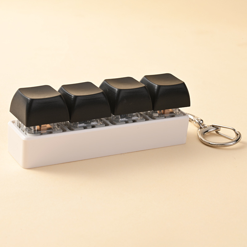 Four buttons-white background-black
