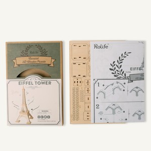 Robotime Rolife Contact получите 21% off TG501 модель здания Эйфелевой башни ручной работы 3D деревянные пазлы для взрослых - Product Image 4