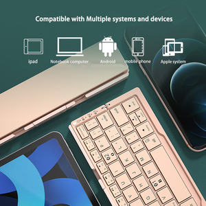 PCTENK XK87B Mini Folding <strong>Keyboard</strong> Bluetooth Wireless <strong>Keyboard</strong> Foldable Keypad for Laptop Windows <strong>Android</strong> Ios Tablet ipad Phone - Product Image 4
