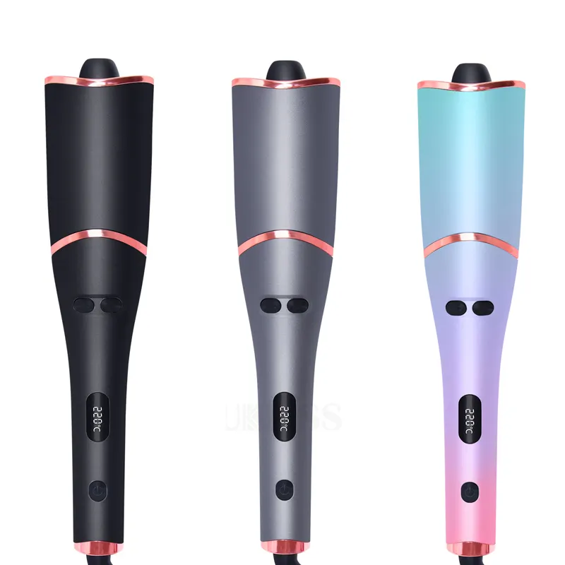 Keramik Einfach Verwenden Automatische Haar Curler Maschine Heißer Verkauf Professionelle LCD Curling Eisen 110V-220V 55W auto Magie Curler