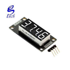 Modulo di visualizzazione a LED TM1637 all'ingrosso 4 bit modulo di visualizzazione a segmenti a LED a tubo digitale con Display a orologio verde anodo comune rosso - Product Image 6