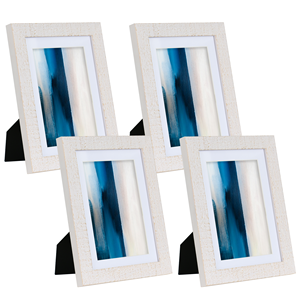 4x6 Picture <strong>Frames</strong> White Small Picture <strong>Frame</strong> <strong>3</strong>.5x5 Pictures with Mat or 4x6 Without Mat for Wall Decor or Tabletop Display - Product Image 2