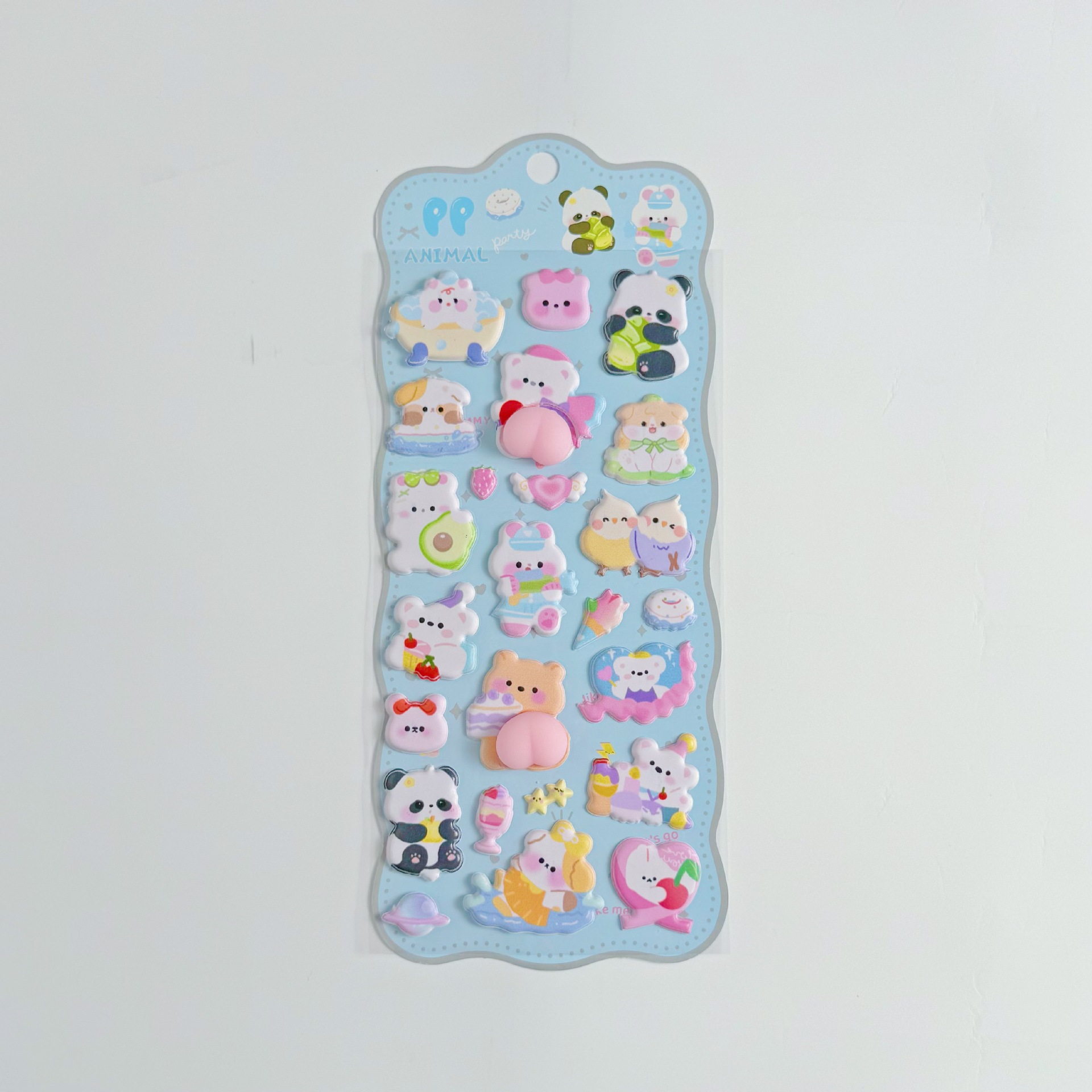Butt stickers blue panda