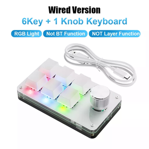 Miniteclado mecánico Macro para juegos, 6 teclas, retroiluminado RGB, OSU, con perilla, profesional, HID, programable - Product Image 4