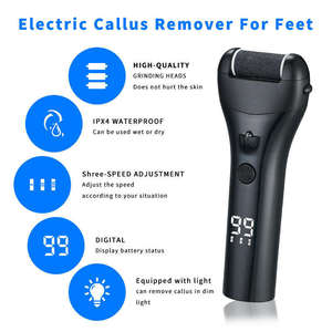 Pedi ชุดตะไบเท้าอิเล็กทรอนิกส์สำหรับดูแลเท้าคริสตัลเพชรที่สมบูรณ์แบบค่าใช้จ่ายประเภท C จอแสดงผล LCD แคลลัสเครื่องขัดเท้า - Product Image 2