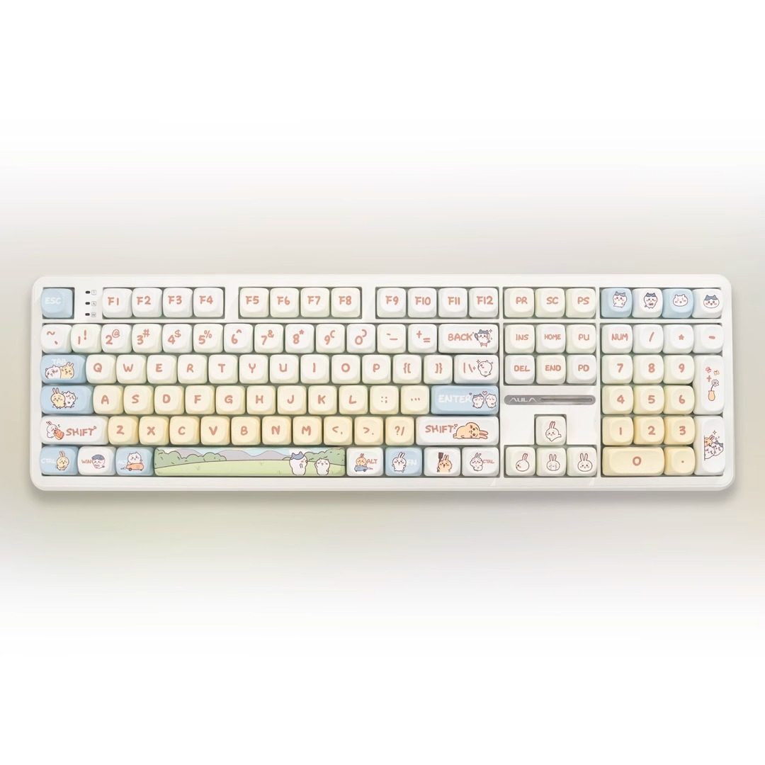 คีย์บอร์ด White-F108 + คีย์แคป M-OA Xiaoba
