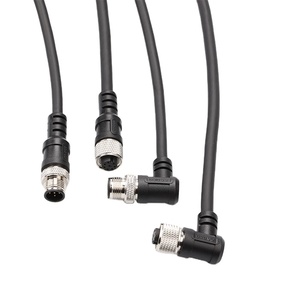 MOCO 2p 3p 4p 5p 6p 8p 12p 17p M12 Shielded Straight 90 Degree Socket Plug Cable PVC PUR TPU Custom <strong>Sensor</strong> a B D <strong>Code</strong> - Product Image 1