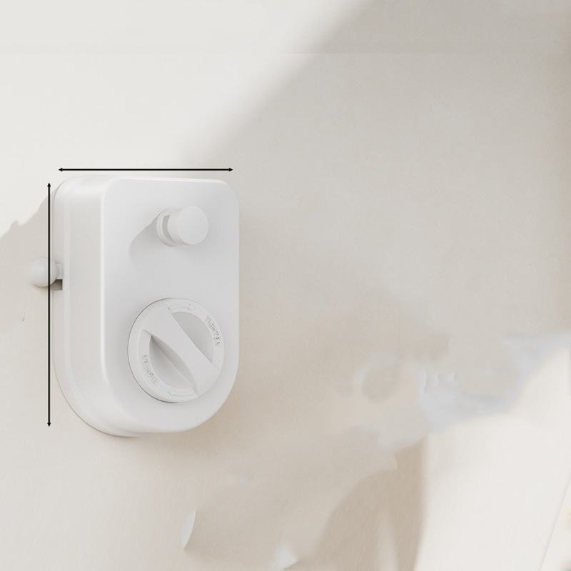 Fil à linge télescopique blanc lait - Barre de suspension 42m avec système de tension.