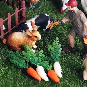Kids Solid Simulated Farm Animal Model <strong>Toy</strong> Set Horse <strong>Cow</strong> Sheep Chicken Duck Goose with Storage <strong>Box</strong>