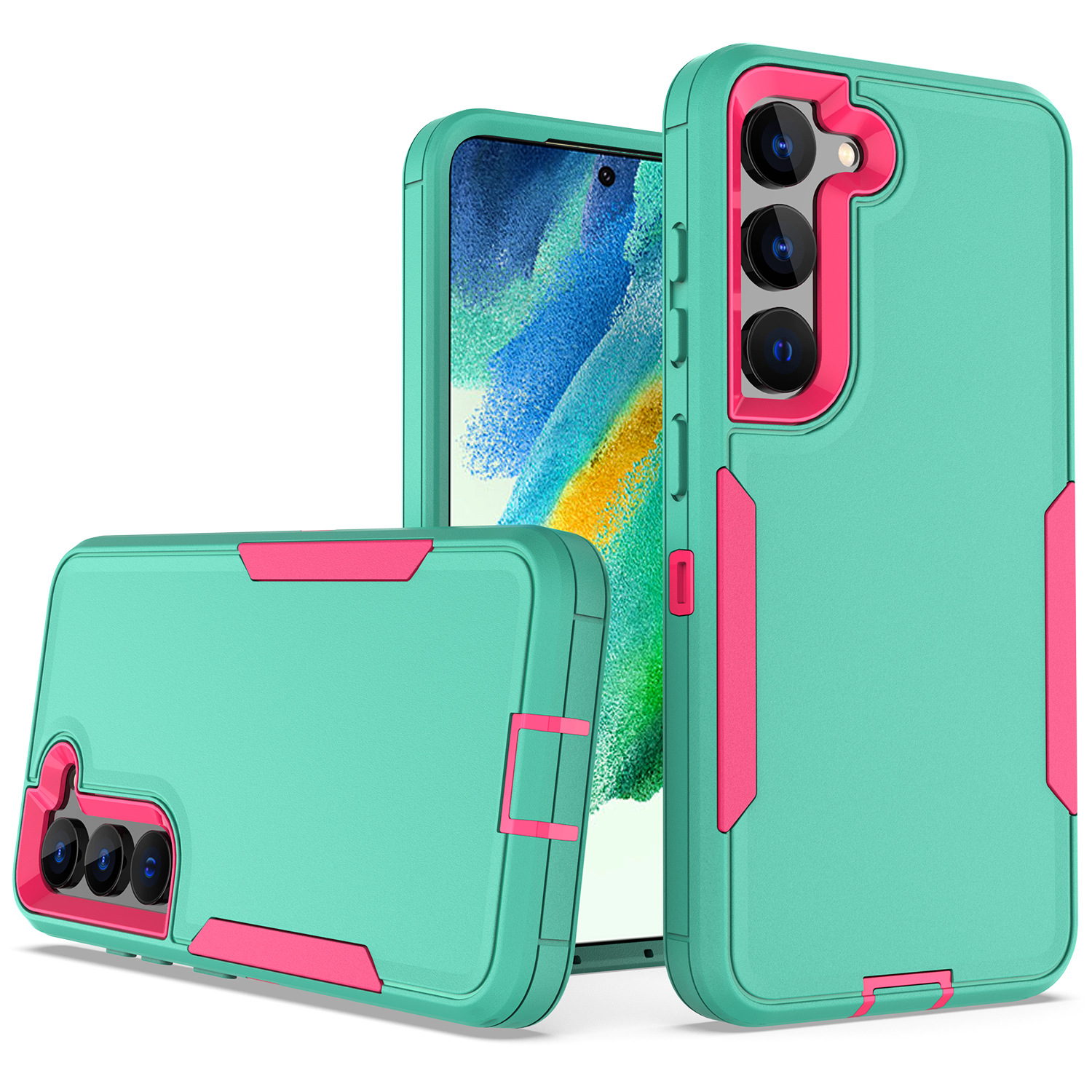 Vert canard rose rouge