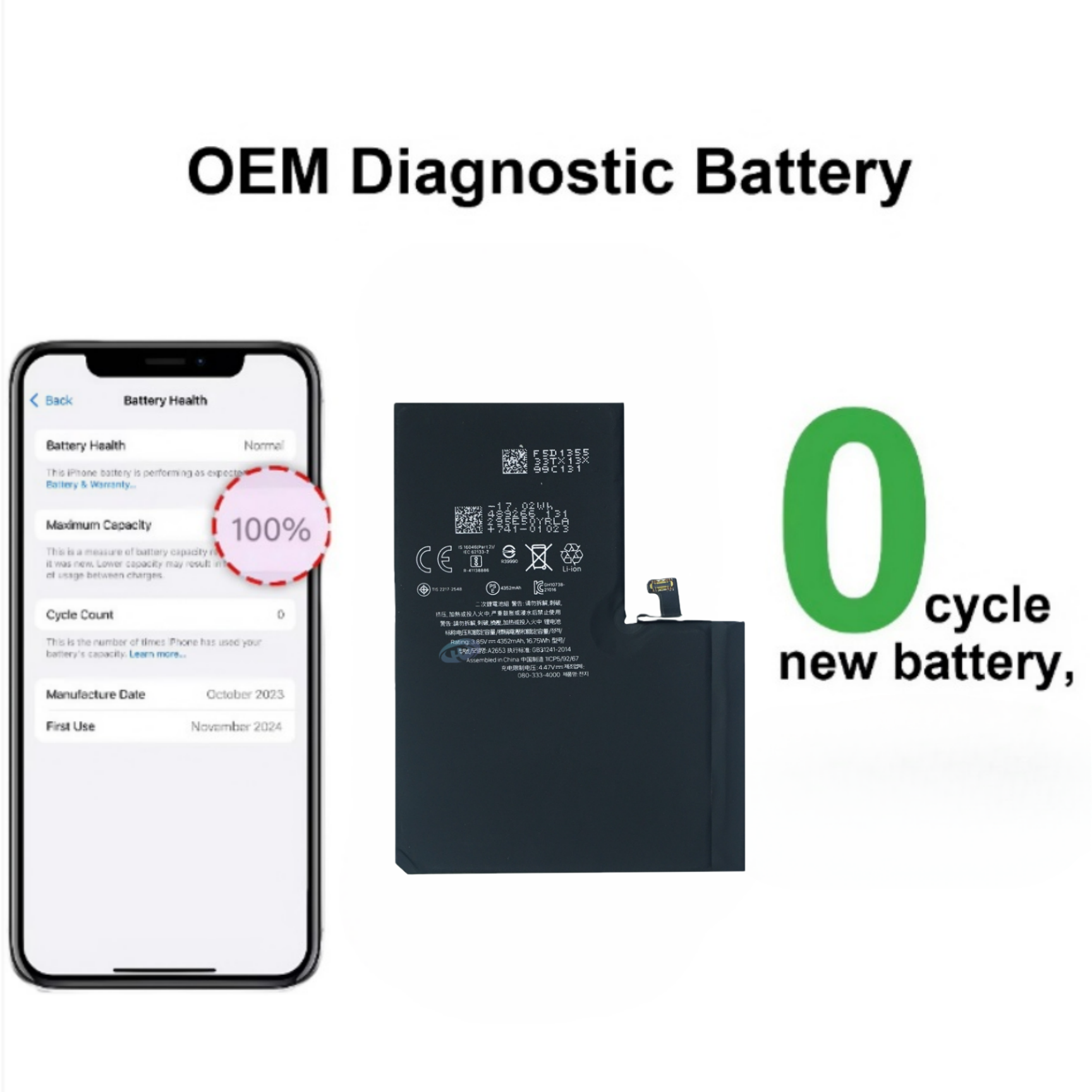 Para iPhone 13 pro máximo 4930 mah