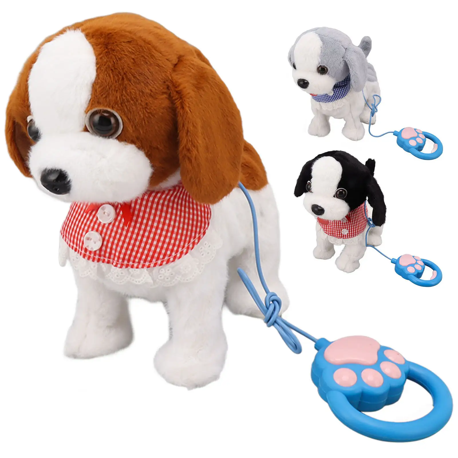 Leuk Wandelend Zacht Puppy Knuffeldier Met Afstandsbediening Interactieve Muzikale Blaffende Kwispelende Staart Elektronisch Pluche Speelgoed Voor Kids