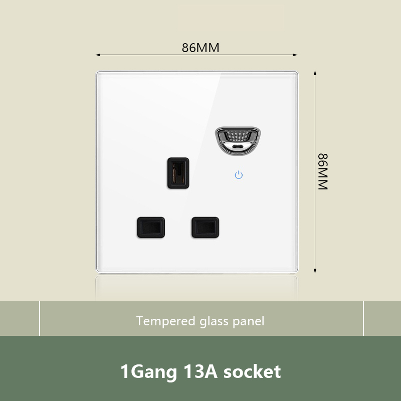 1Gang 13A socket