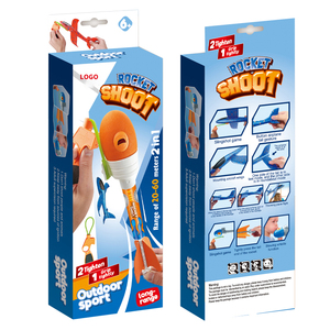 Mới lạ giá rẻ vui bọt Nhựa chụp mềm Súng cao su không gian tên lửa khởi động thiết lập đồ chơi với tiếng còi và âm thanh cho trẻ em - Product Image 1