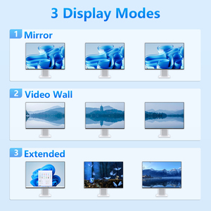 8K Triple <strong>Monitor</strong> <strong>KVM</strong> <strong>Switch</strong> 4-Port DP1.4 USB 3.0 Share Keyboard Mouse Set for 4 <strong>Computers</strong> Supports Windows/Mac/Linux Stock - Product Image 2