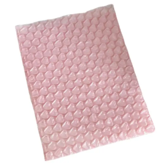 핑크 하트 모양의 두꺼운 드롭 방지 익스프레스 버블 필름 백 도매