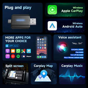 Adaptador automático inalámbrico Android de conexión rápida Ai Box de alta capacidad de transmisión Car Play Android Box - Product Image 5