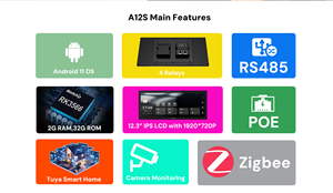 2025 nuevo 12 \ "Android 11 Tuya Control inalámbrico intercomunicador sistema Zigbee TCP red Compatible para Villa apartamento IP