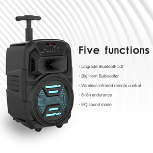 ZQS-6111工厂流行DJ声音蓝牙扬声器带led灯音乐系统带USB FM支持手推车扬声器卡拉OK - Product Image 4