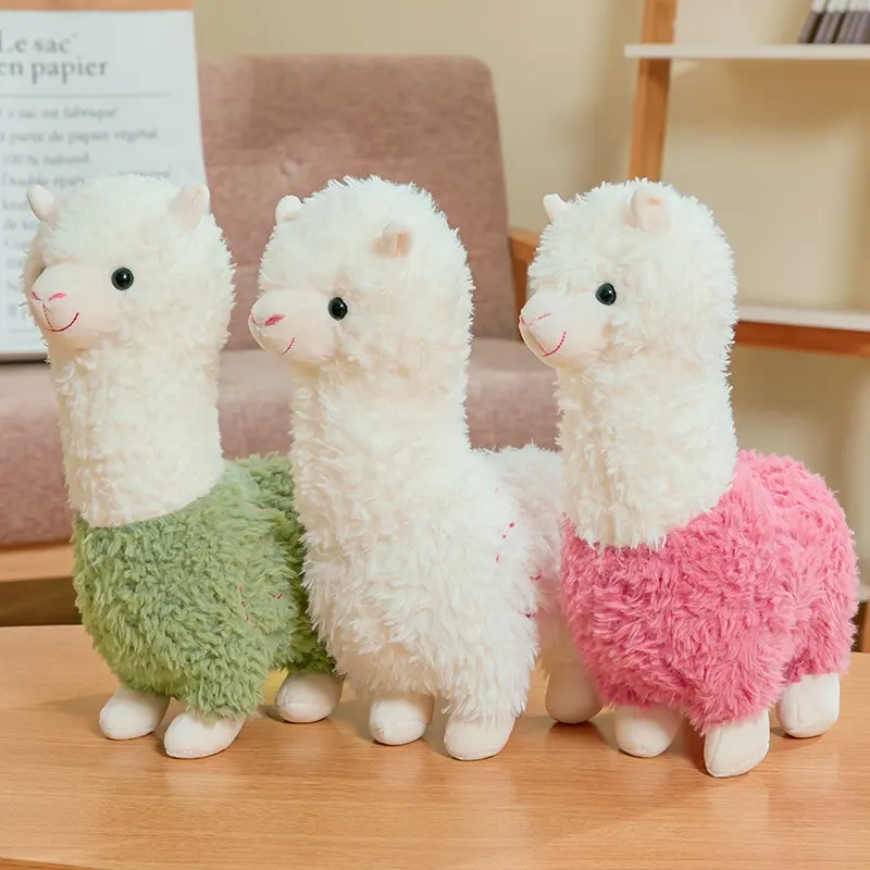 Hengyuan Hot Sale Alpaca Plush Toys Stuffed Long Animal Plush Pillow Cute Bed Sofa Snap Cushion Plush Dolls for Kids for Sale