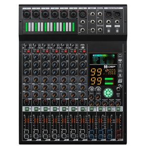 COOYINK 8 kanal ses mikseri 2*99 DSP 3 grup Aux Bluetooth MP3 USB ile dijital profesyonel konsol ses mikseri konsol göndermek - Product Image 1