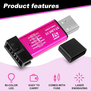 Aismartlink ST-Link V2 Emulador-Descargador Programador Soporte STM8 STM32 Serie Chip Burning y Depuración con Cable de Conexión - Product Image 3