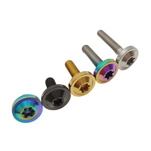 5级钛螺栓大头盘头M6x10 15 20 25 30毫米T30 <span class=keywords><strong>T40</strong></span> <span class=keywords><strong>Torx</strong></span>钛螺钉紧固件摩托车定制螺栓