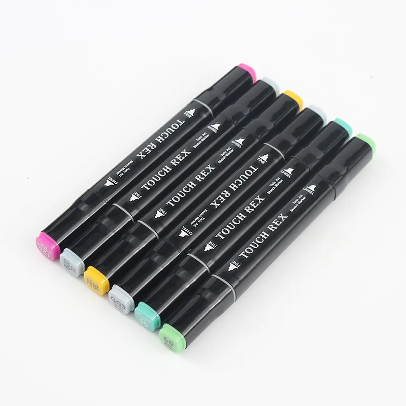 Stationery Art Set Dual Tips Design Permanent Marker Pen Set with Two Fineline Broad Tips 12/24/36/48/60/80/120/168/252