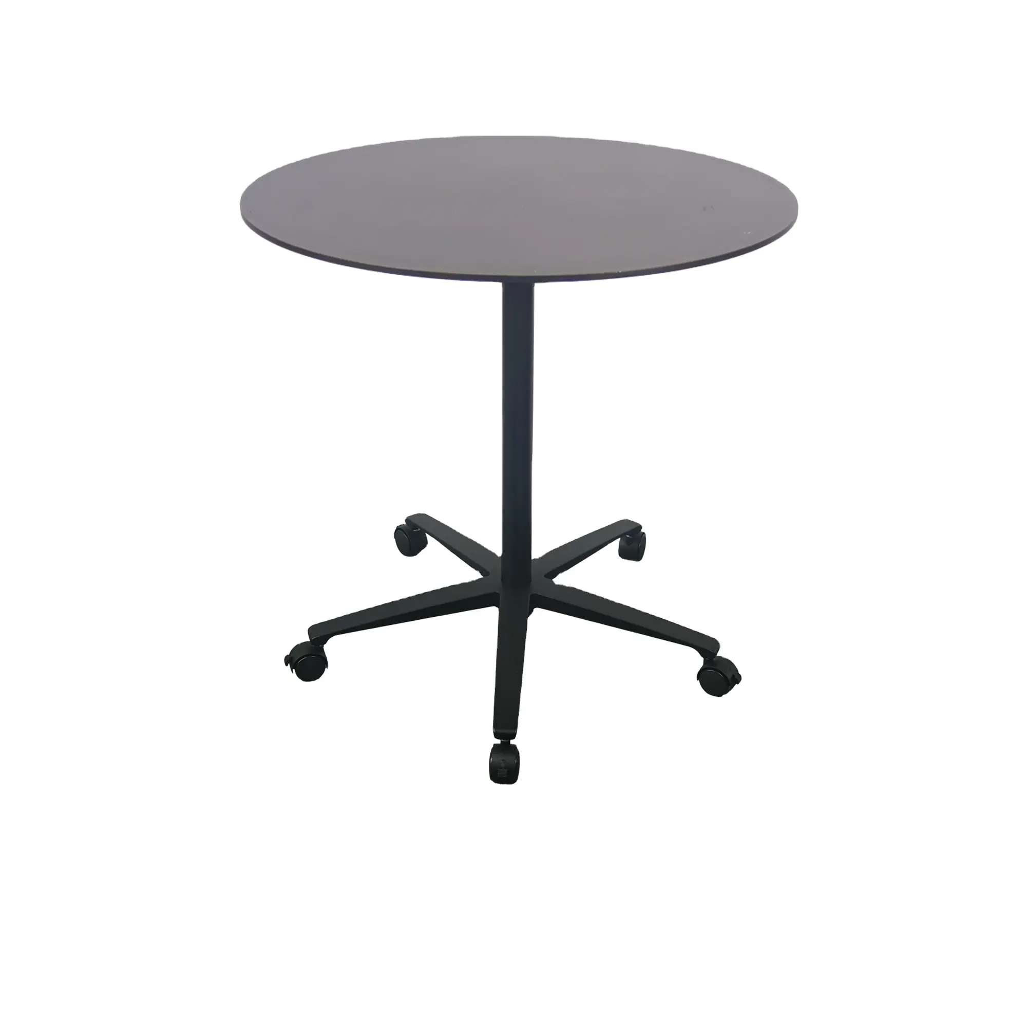 Mobile coffee table Computer desk round table customized AL alloy base Aluminum coffee table