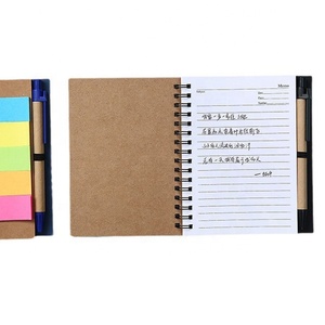 Logotipo personalizable Espiral Pegatinas Bloc de notas Cuaderno Logotipo personalizado Bloc de notas Cuaderno promocional