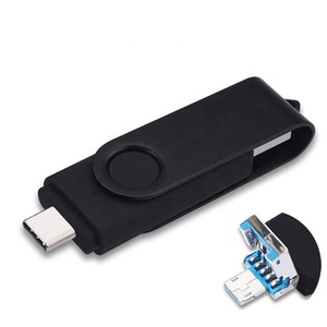 OTG 3合1 USB 3.0 256gb 128gb 64GB USB闪存驱动器自定义徽标类型-C Micro 32GB Pendrive适用于Android设备PC平板电脑Mac - Product Image 1