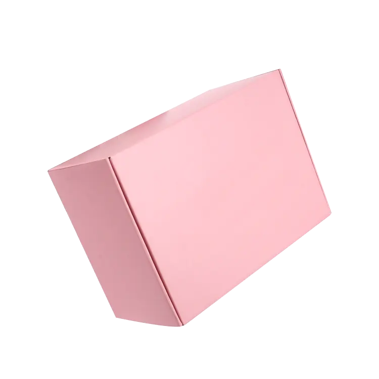 Бесплатные образцы упаковки розовый гофрированный ящик авиационный ящик индивидуальная печать Почтовый ящик с логотипом Новое поступление простой foldi