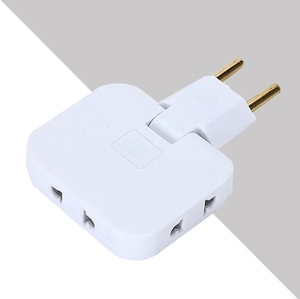 Enchufe de extensión de cobre caliente de la UE adaptador eléctrico 3 en 1 Adaptador de rotación de 180 grados enchufe convertidor ajustable para teléfono móvil - Product Image 4