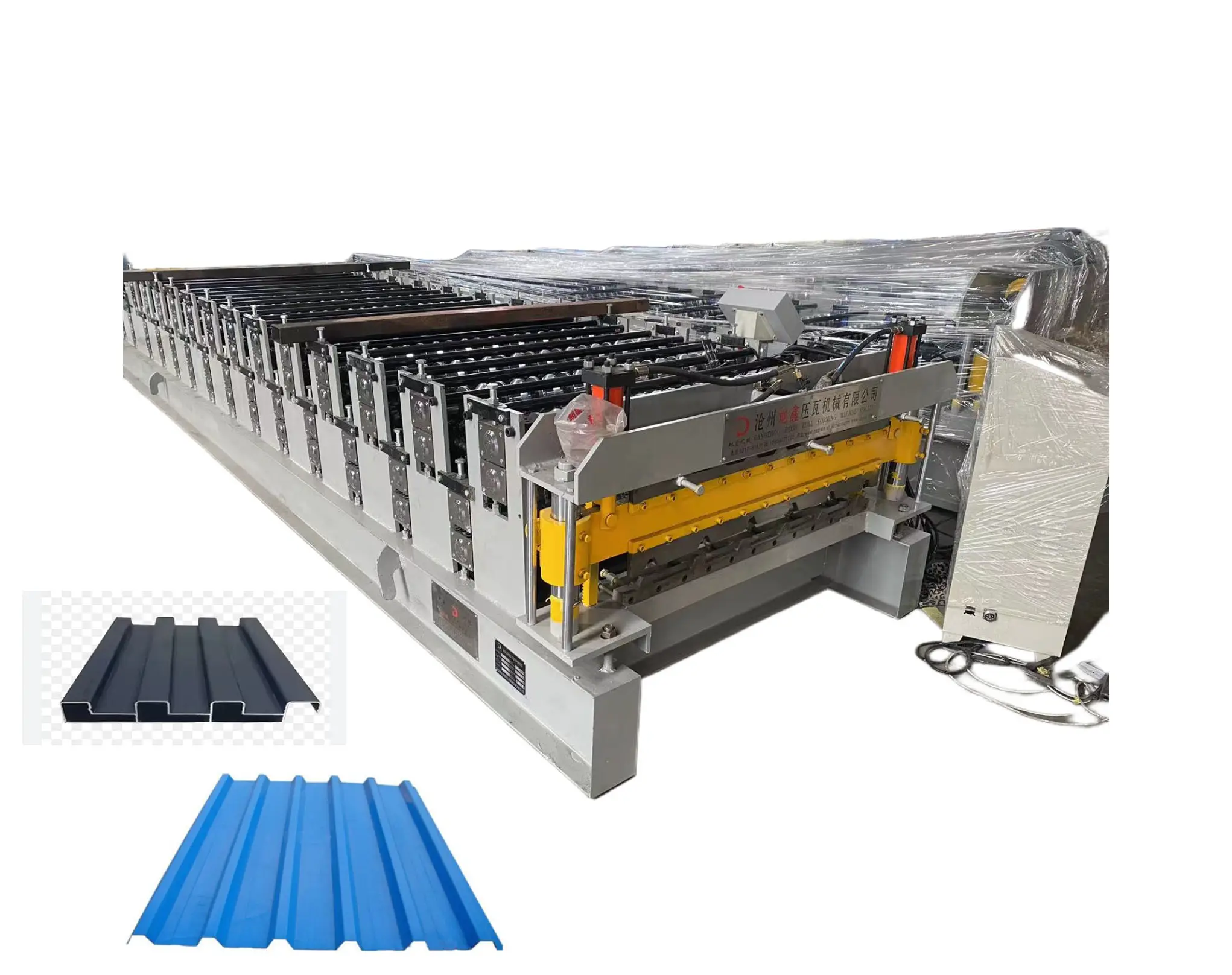 Machine de fabrication de tôles de toit Rouleau de tôles de toit formant la machine Machine de production de tuiles pour deux couches