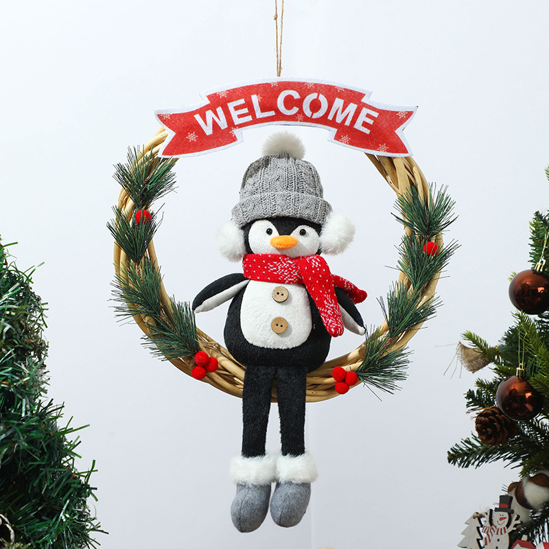 Gray-capped Penguin Wreath