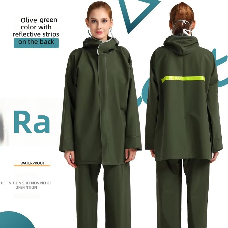 Green-Reflective strips on the back
