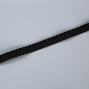 厂家供应黑白色10毫米编织织带针织弹力绳扁平松紧带 - Product Image 5