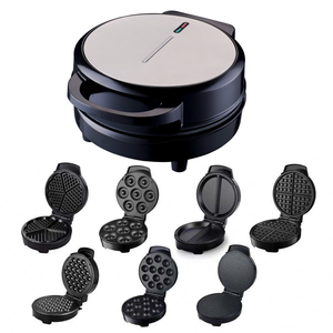 Custom Logo <strong>Round</strong> Waffle Donut <strong>Maker</strong> 7 Holes Portable Doughnuts <strong>Cake</strong> Machine Non-stick Egg Bubble Waffle <strong>Maker</strong> for Household - Product Image 1