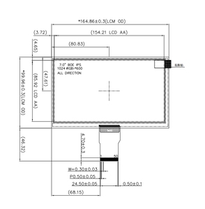 Hochwertiges 7-Zoll-LCD-Display 1024x600 TFT-LCD-Modul 50-polige TTL-RGB-Schnitts telle IPS-LCD-Bildschirm für industrielle Steuerungs anzeige