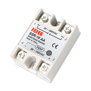 Relé de estado sólido de 24 ~ 380V, entrada de CA, 85 ~ 250V, salida de CA, SSR-10AA módulo de relé único SSR, precio bajo