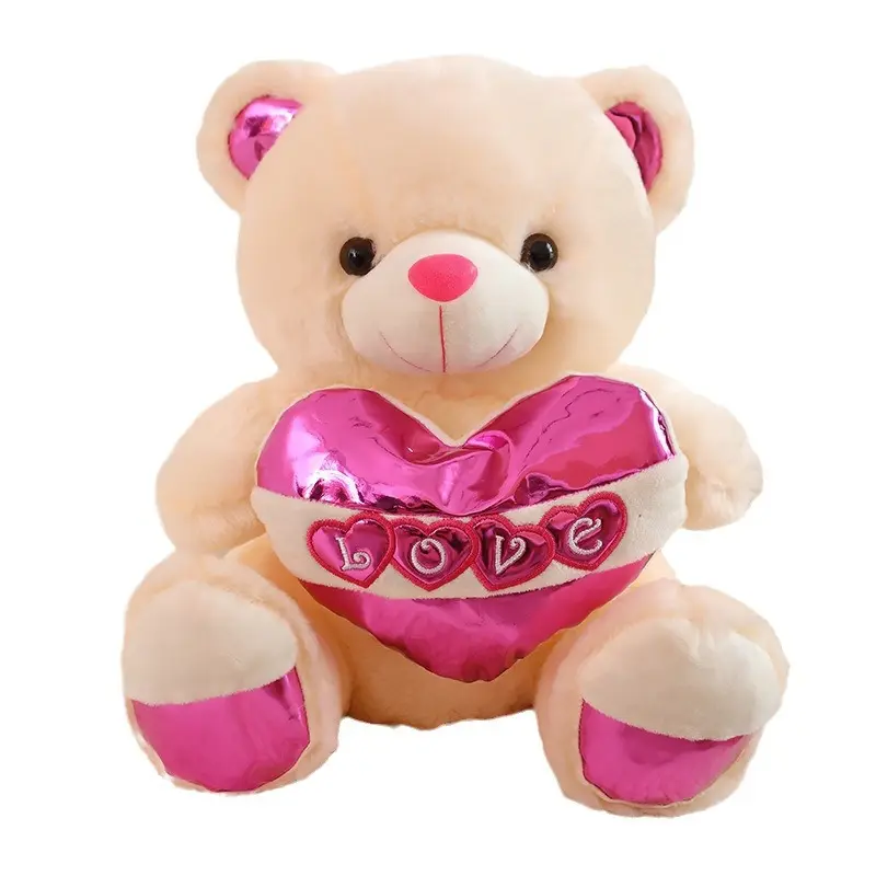 Venta al por mayor personalizado comprar San Valentín osos de peluche muñeca de peluche y Peluche de juguete animal te amo oso de peluche de juguete