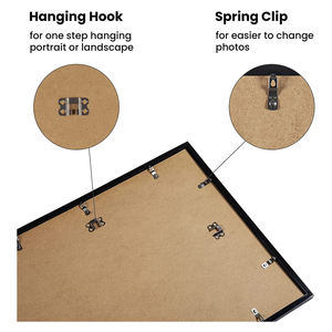 11x17 khung hình màu đen Áp phích khung hiển thị 8x12 với Mat hoặc không có mat - Product Image 6