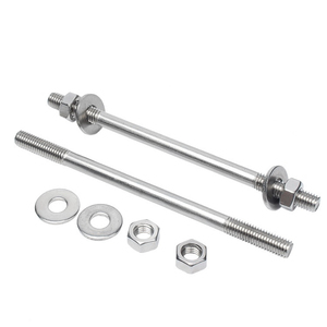 304 paslanmaz çelik uzatılmış çift uçlu duvar dişli vidalar cıvata çifti dişli çubuk çift uçlu vida somunu M6M8M10M12 - Product Image 1