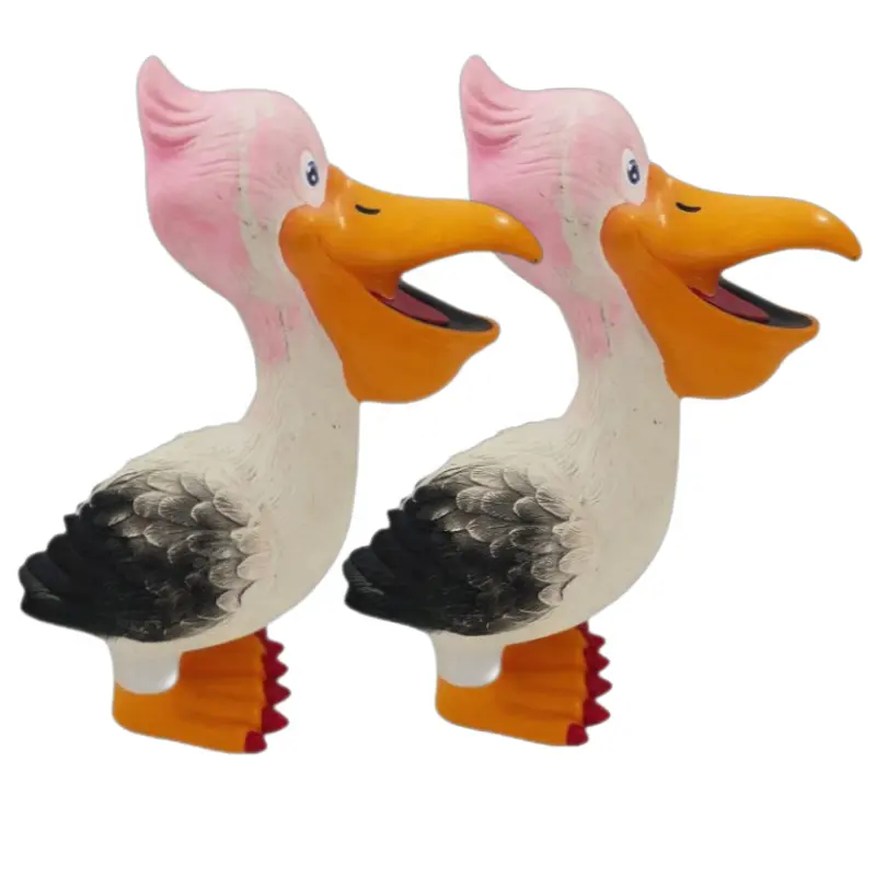 Lovely Guanay bird cormorant dog toys squeaky soft rubber latex pet toys interactive good bird toys for medium dogs