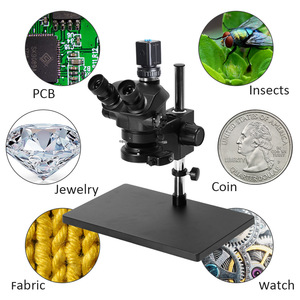 Microscopio digital 3.5X-100X Resolución de cámara 7X-50X Microscopio trinocular 24MP HD Estéreo Zoom Objetivo Lente Reparación móvil - Product Image 2