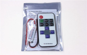 Minicontrolador de atenuación Led Rf, 11 teclas, Control remoto, Mono Dc5-24V de un solo Color, Flexible, 2835 de luz de neón